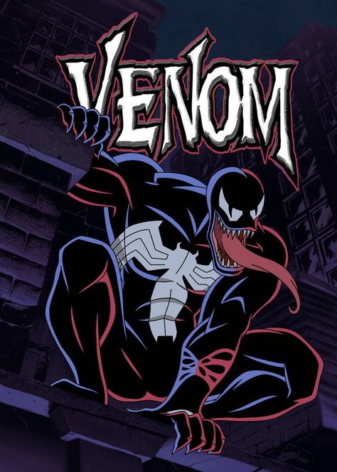 Venom Animated, Spider Man The Animated Series, Spiderman Animated Series, Spiderman The Animated Series, Spider Man Animated Series, Arcade Design, Wallpaper Spiderman, Symbiote Spiderman, Venom Spiderman