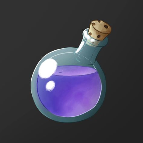 ArtStation - Purple Potion Animation Loop, David Tomicic Purple Potion, Witches Jar, Beer Games, Fantasy Map Making, Purple Bottle, Bottle Drawing, D D Character Ideas, Magic Bottles, Motion Graphics Design