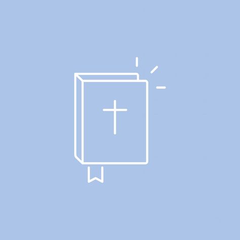 Blue Bible Icon, Blue Jesus Aesthetic, Bible Icon, Blue Bible, Icon Colors, Blue Widget, Church App, Christian Iphone Wallpaper, Summer Phone