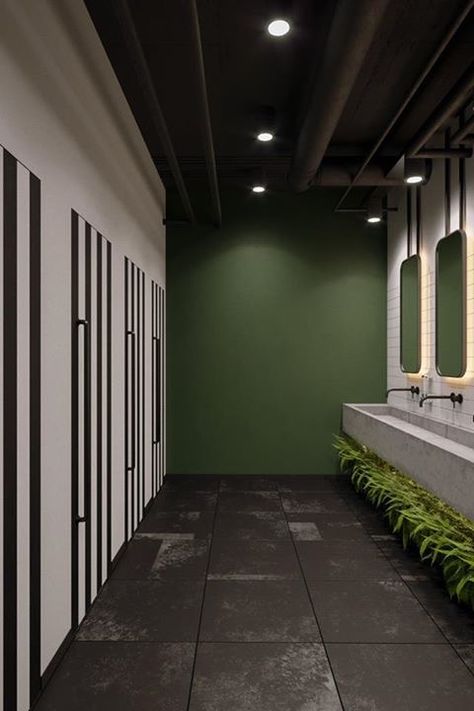 Sustainable Bathroom Design, Office Bathroom Design, Public Restroom Design, Commercial Bathroom Designs, Toilet Design Modern, Cubicle Design, Industrial Toilets, Commercial Toilet, Wc Design