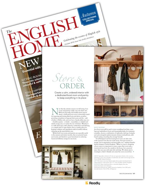 Suggestion about The English Home October 2018 page 131 Wal Art, English Home, Boot Room, English House, English Style, Mud Room, The English, Interior Spaces, A Month