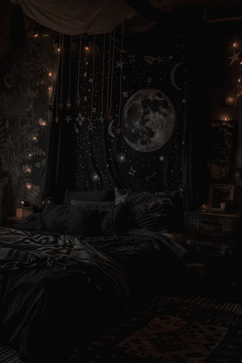 [PaidAd] 44 Top Dark Cozy Bedroom Ideas Romantic Aesthetic Advice You Never Thought Of This Season #darkcozybedroomideasromanticaesthetic Dark Themed Room Aesthetic, Dark Gray Moody Bedroom, Dorm Room Dark Aesthetic, Night Court Themed Bedroom, Sleep Aesthetic Night Bed Dark, Comfy Bed Aesthetic Dark, Moody Dark Bedroom, Dark Vintage Bedroom, Cozy Dark Bedroom Aesthetic