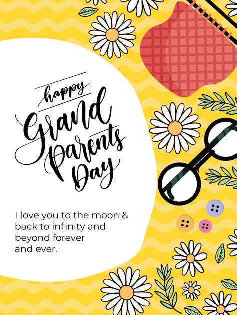 Parents Day Cards, Grand Parents Day, Grandparents Day Cards, Indian Chutney, Cartoon Grandma, Grandparents Card, National Grandparents Day, Happy Grandparents Day, Grand Parents