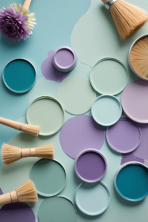 Explore the top 5 palettes of Sherwin Williams colors featuring rich Teal and Royal Purple hues for a luxurious and stylish room transformation. Dive into a daily routine of interior design inspiration!
#ad  


#kitchen
#wallpaint2024
 #color2024
 #DIYpainting
 ##DIYhomedecor
 #Fixhome Teal Lilac Color Palette, Purple And Teal Office, Interior Design Turquoise, Teal Brand Color Palette, Pastel Teal Aesthetic, Sherwin Williams Purple, Teal Interior Design, Alaina Rose, Colors With Teal