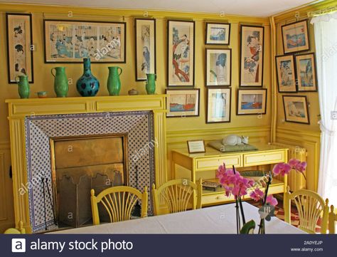 Monet Home, Monet House, Claude Monet House, Giverny France, Gothic Interior, Carl Larsson, Elegant Country, Country Interior, Classic Interior