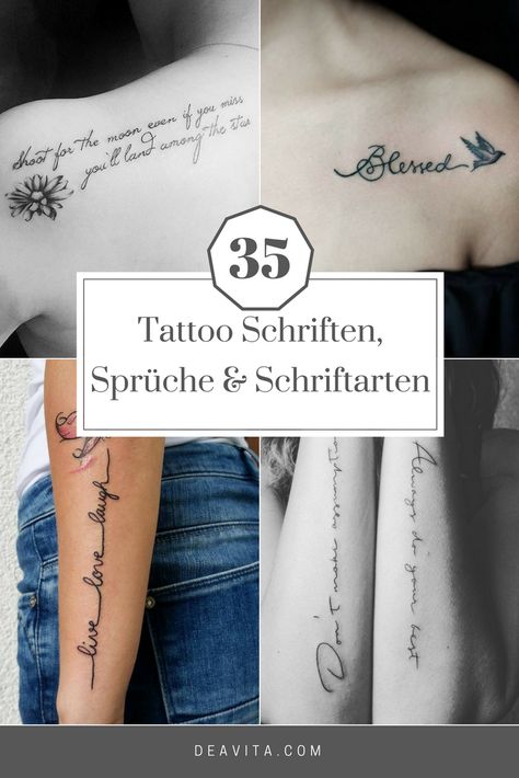 Ein Script Tattoo kann aus einem einzelnen Wort oder mehreren Sätzen bestehen. Es könnte um einen Namen, eine Passage aus Ihrem Lieblingsbuch oder ein Zitat aus einem Film handeln. Egal ob das Tattoo Ihre Lebenseinstellung ausdrückt oder wie eine Hommage an einen geliebten Menschen gedacht ist, die Schriftart und die Stelle der Tätowierung sind genauso wichtig wie das Tattoo selbst. Nehmen Sie sich die Zeit, sich ein paar Tattoo Schriften und Schriftarten im Voraus anzuschauen. Writing Tattoos, Tattoo Script, Love Live, Under My Skin, Skull Tattoos, Tattoo Lettering, Life Tattoos, Triangle Tattoo, Tattoo Quotes