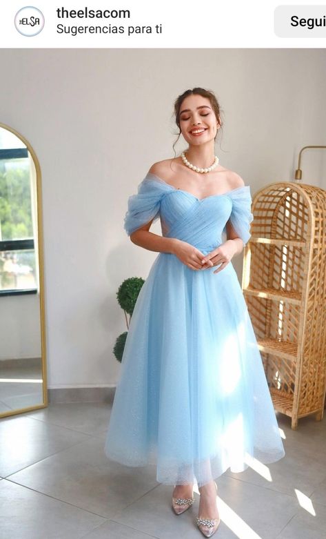 Indian Long Dress, Dress Kebaya, Simple Gowns, Baby Blue Dresses, Pastel Dress, Cute Dress Outfits, Bleu Pastel, Light Dress, Fashion Illustration Dresses