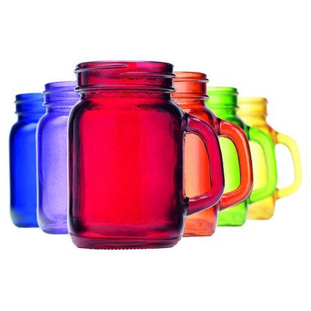 Beautiful Colors Of The Rainbow Mason Jar Glasses, Colored Mason Jars, Glass Theme, Glassware Drinking, Shot Glass Set, Beer Custom, Glass Bar, Painted Wine Glasses, Drinking Glass