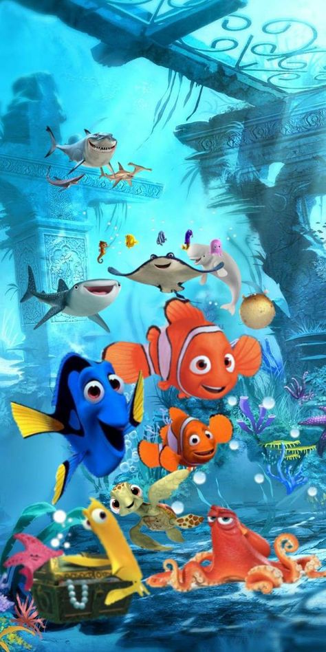 Finding Nemo Wallpaper Iphone, Finding Nemo Background, Nemo Background, Finding Dory Wallpaper, Finding Nemo Wallpaper, Nemo Wallpaper, Nemo And Dory, Nemo Fish, Disney Finding Nemo