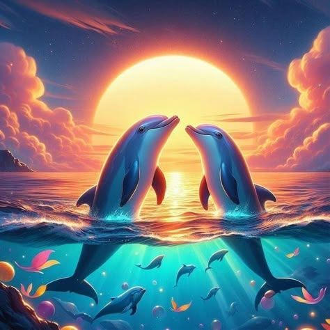 Tipsy Dolphin, Colorful Dolphin, Dolphin Rainbow, Fantasy Dolphin Art, Dolphin Symphony, Symphony Dolphin, Dolphin Memes, Dolphin Images, Dolphin Photos