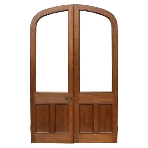 Two Reclaimed Arched Oak Doors For Sale at 1stDibs Arched Exterior Doors, Antique Doors For Sale, Victorian Doors, Single Entry Doors, Antique French Doors, Italian Doors, Solid Oak Doors, Reclaimed Doors, Wood Exterior Door