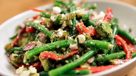 Mexican Green Beans | Tastemade Mexican Green Beans, Pickled Jalapeno Peppers, Easy Green Beans, Green Bean Salads, Dish Ideas, Green Bean Recipes, Green Bean, At The Table, Quesadillas