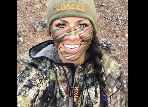 Army Face Paint, Hunting Face Paint, Camo Makeup, Camouflage Face Paint, Camo Face Paint, Side Haircut, Country Best Friends, Hunter Costume, Face Paint Ideas