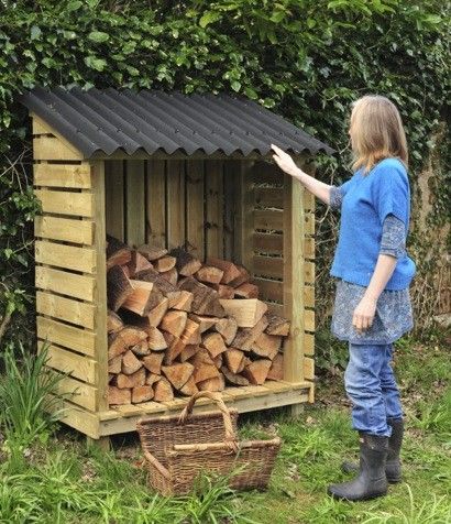 WoodKind:: We make log stores in Glasgow Wood store wood shed Small Wood Storage Outdoor, Small Wood Shed Ideas, Outdoor Wood Storage Ideas, A Frame Wood Storage, Wood Store Ideas, Log Store Outdoor, Log Store Ideas, Wood Storage Outdoor, Small Wood Shed