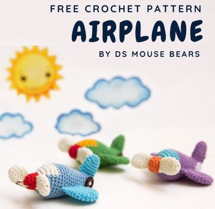 Airplane Archives • Free Crochet Patterns Crochet Ornament Patterns, Crochet Necklace Pattern, Crochet Bookmarks, Quick Crochet, Crochet Keychain, Free Crochet Patterns, Amigurumi Free Pattern, Crochet For Kids, Crochet Gifts