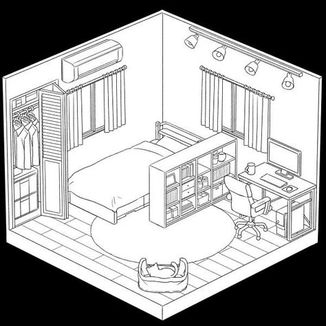 Isometric Drawing, Nature Art Drawings, Drawing Examples, Architecture Design Drawing, Isometric Art, Isometric Design, Isometric Illustration, Architecture Drawing Art, House Drawing