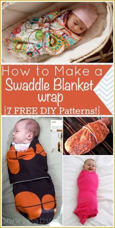 7 different free patterns for a DIY swaddle blanket wrap. Fits skill levels from novice to advanced! Swaddle Blanket Pattern, Diy Bebe, Baby Sewing Projects, Blanket Diy, Crochet Bebe, Quilt Baby, Baby Projects, Baby Diy, Sewing Projects For Beginners