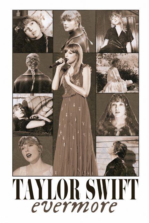 Taylor Swift Era Poster, Taylor Song Posters, Eras Tour Movie Poster, Evermore Poster Taylor Swift, Taylor Swift Posters Evermore, Taylor Swift Poster Evermore, Taylor Swift Taylor Swift Era, Taylor Swift Wall Poster, Taylor Swift Photo Wall