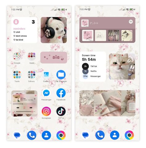 Xiaomi Homescreen, Phone Layout Ideas Android, Homescreen Layout Android, Android Homescreen Layout Ideas, Android Phone Layout, Homescreen Wallpaper Layout, Cellphone Samsung, Android Layout, Samsung Homescreen Layout Ideas