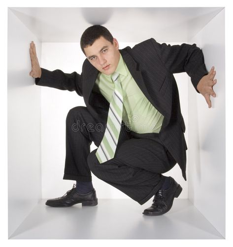 Businessman in the white cube. Young businessman in the white cube #Sponsored , #PAID, #Sponsored, #white, #Young, #cube, #Businessman Person In Box Reference, Business Man Stock Photo, Stuck In Box Pose, In A Box Pose Reference, Box Pose Reference, Businessman Pose, In A Box Pose, Drawing Pose Male, Stuck In A Box Pose