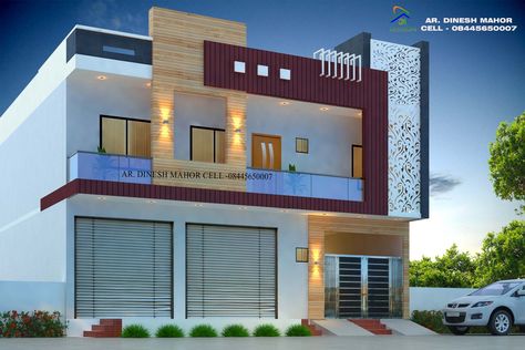 Commericial Shop And House Elevation, Classical Elevation Design, Commercial Building Plans, Building Front Designs, Building Design Plan, Small Apartment Building, Commercial Design Exterior, House Outer Design, Small House Elevation