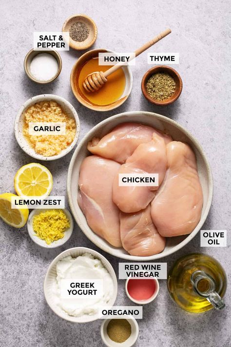 Yogurt Marinated Mediterranean Chicken, Healthy Greek Chicken Marinade, Mediterranean Bbq Chicken, Chicken Marinades With Yogurt, Mediterranean Chicken Marinade Yogurt, Chicken Marinade Mediterranean, How To Make Greek Chicken, Greek Chicken Spices, Easy Greek Chicken Marinade