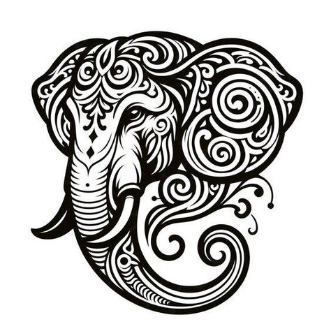 Elephant Stencil, Animal Stencil Art, Memorial Tattoo Quotes, Japanese Ornament, Svg Animals, Baby Tattoo Designs, Avengers Coloring, Elephant Artwork, Elephant Mandala