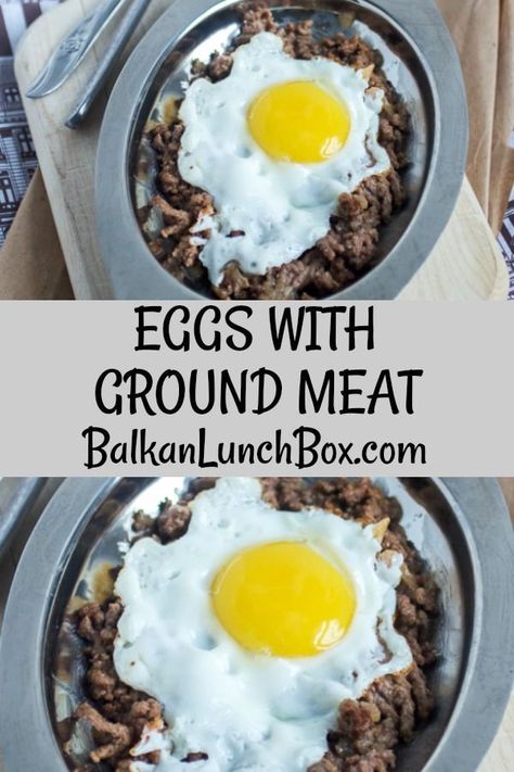 Individually you love them, but have you had eggs with ground meat before?  One-pan, breakfast-inspired meal, done in 20-min or less. #eggsgroundbeefbreakfast #groundbeefeggsrecipes Recipe Egg Noodles, Noodles With Ground Beef, Ground Beef Breakfast, Eggs Spinach, Ground Beef Recipe, Fluffy Scrambled Eggs, Packed Breakfast, Breakfast Eggs, Ground Meat Recipes