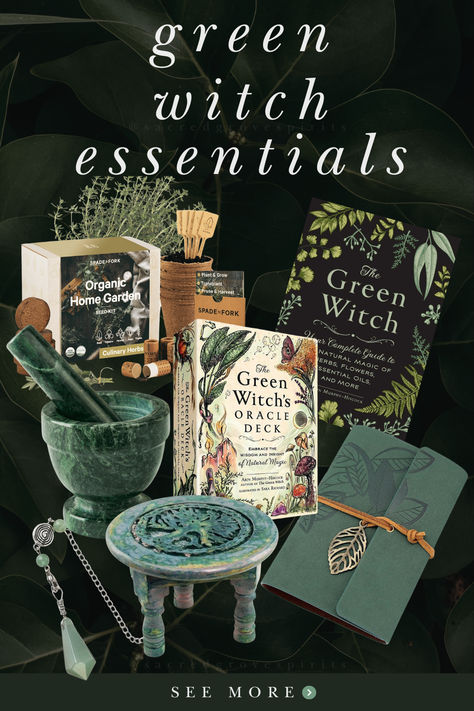 Discover some essentials that every green baby witch can add to their magickal arsenal. 🌿 Witch Essentials, Green Witch Aesthetic, Sacred Grove, Sacred Groves, Green Witchcraft, Baby Witch, Must Have Tools, Witch Aesthetic, Essential Tools