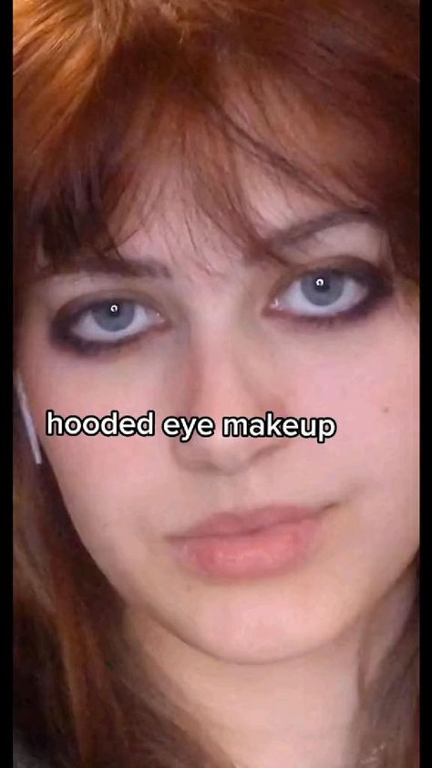 semi easy hooded eye makeup tutorial only using eyeshadow in 2022 | Hooded eye makeup, Emo makeup, Makeup makeover Goth Eyeshadow For Hooded Eyes, Grunge Makeup Pictures, Emo Eye Makeup Hooded Eyes, Grunge Eye Makeup Hooded Eyes, What Is My Eye Shape, Alt Eyeliner Tutorial Hooded Eyes, Easy Makeup Ideas For Hooded Eyes, Alt Makeup Without Eyeliner, Only Eyeshadow Look