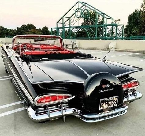 59 Chevy Impala, 1959 Chevy Impala, Chevrolet Impala Convertible, Impala Convertible, Classic Cars Chevy, Cool Old Cars, Lowrider Cars, American Classic Cars, Old Classic Cars