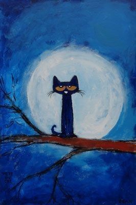 Pete The Cat Art, Meow Mix, Gatto Carino, Pete The Cat, Cat Artwork, Silly Cats, Funky Art, Cartoon Cat, Whimsical Art