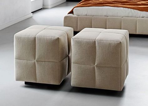 Pouf Seating, Large Bookcase, Contemporary Living Room Furniture, Square Pouf, Missoni Home, Square Ottoman, Stool Design, Ottoman In Living Room, Pouf Ottoman