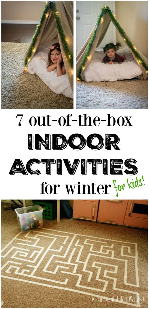 7 out-of-the-box indoor activities perfect for winter! Like moving the playground inside and going camping in the winter! Why not?! Maybe not a whole playground but why not a slide? Maybe don’t camp in the snow but why not set the tent up in your living room? ‪#‎HorizonOrganic‬ Horizon Organic ‪#‎ad‬ Indoor Winter Activities For Kids, Playground Inside, Indoor Winter Activities, Box Activities, Indoor Camping, Rainy Day Fun, Winter Activities For Kids, Smart Tiles, Indoor Activities For Kids