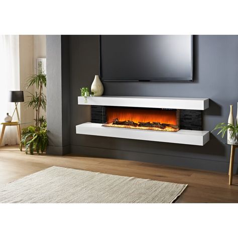 Wall Mounted Fireplace Electric, Electric Fire Suites, Fireplace Electric, Wall Mounted Electric Fires, Modern Electric Fireplace, Mounted Electric Fireplace, Floating Fireplace, Best Electric Fireplace, Wall Mounted Fireplace