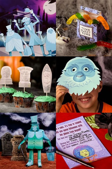 Collection of FREE Haunted Mansion Halloween Printables by Disney via Spoonful.com Haunted Mansion Cake, Haunted Mansion Birthday, Haunted Mansion Ideas, Haunted Mansion Party, Haunted Mansion Decor, Wiccan Books, Mansion Party, Mansion Decor, Free Halloween Printables