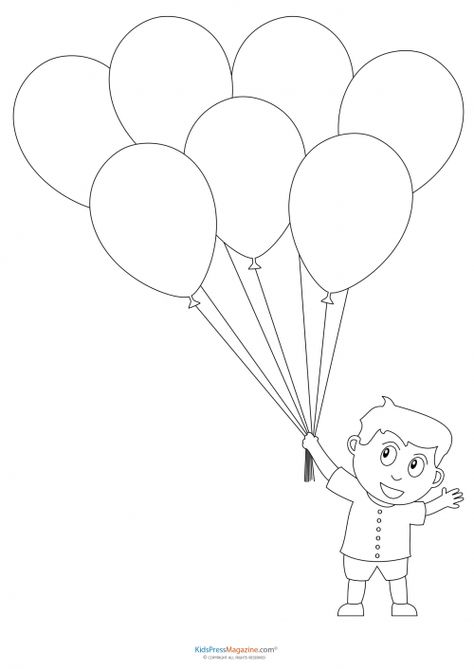 Preschool Coloring Pages – Boy with Balloons   #confidence #builder #art #therapy #object #recognition Balloon Drawing, Craft Instructions For Kids, Free Printable Puzzles, Man Drawing, Drawing Lessons For Kids, Kids Worksheets Preschool, Preschool Coloring Pages, Kids Coloring Pages, Teddy Bear Pictures