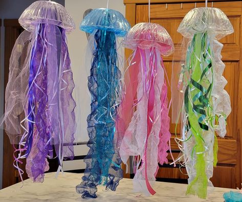 Scuba Vbs Stage Decorations, Shipwreck Decor, Vbs Shipwrecked, Vbs Ocean Theme, Submerged Vbs, Ocean Vbs, Scuba Vbs, Vacation Bible School Themes, Diy Jellyfish