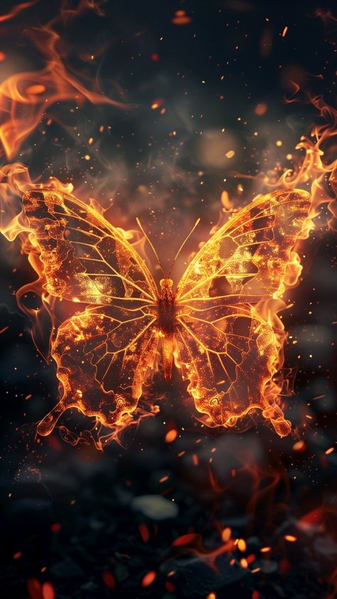 Fire Pics Aesthetic, Red Butterfly Wallpaper, Fey Court, Butterfly On Fire, Fire Butterfly, Samsung Wallpapers, Butterfly Gif, Scene Wallpaper, Witchy Wallpaper