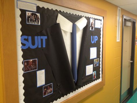 Suit Up! How I Met Your Mother themed ED Board about business attire. I'd do this board as a career help thing. Up Bulletin Board, March Bulletin Board, College Events, College Bulletin Boards, Ra Boards, Ra Bulletin Boards, Bulletin Board Design, Res Life, Library Bulletin Boards