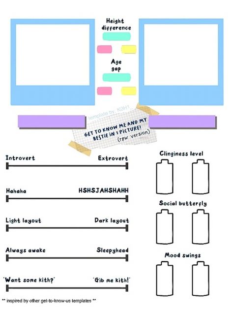 Relationship Card Template, Character Relationship Card, Yumeship Template, Oc Maker Template, My Ship In 5 Minutes Template, Relationship Template, Ship Template, Character Sheet Writing, Oc Things