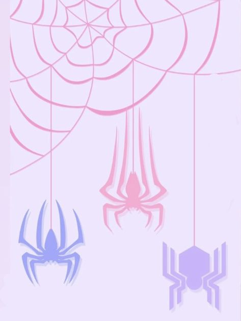 Ghost Spider Bedroom, Pink Spider-man, Ghost Spider Aesthetic, Pink Spiderman Wallpaper, Spider Gwen Logo, Spider Gwen Wallpaper, Pink Spiderman, Spiderman Gwen, Spider Party