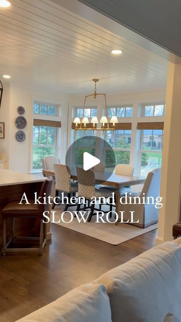 Lauren Syrowik on Instagram: "Comment KITCHEN to shop pieces in our home.

What questions do you have about our kitchen and dining nook?

#interiors #kitchen #kitchendesign #diningnook #diningroom #decor #homedecor" Kitchen Relaxing Area, Open Concept Kitchen Dining Room Breakfast Nook, Cased Opening Kitchen Living Rooms, Kitchen Into Dining Room Layout, Sunroom Dining Room Off Kitchen, Kitchen To Dining Room Transition, Morning Room Off Kitchen Ideas, Expanding Kitchen Into Dining Room, Kitchen Dining Room Combo With Island