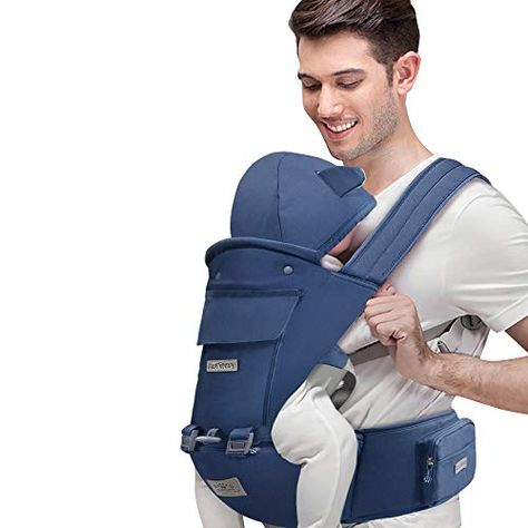 Baby-Carrier-with-Removable-Hood, FRUITEAM Baby Carrier, One Size Fits All -Adapt to Infants and Toddlers, Ergonomic 6-in-1 Baby Carrier（Eveningmist Blue). For product & price info go to: https://all4hiking.com/products/baby-carrier-with-removable-hood-fruiteam-baby-carrier-one-size-fits-all-adapt-to-infants-and-toddlers-ergonomic-6-in-1-baby-carrier%ef%bc%88eveningmist-blue/ Ergo Baby Carrier 360, Cat Canopy, Toddler Carrier, Baby Carrier Newborn, Ergonomic Baby Carrier, Best Baby Carrier, Good Meaning, Baby Protection, Baby Seat