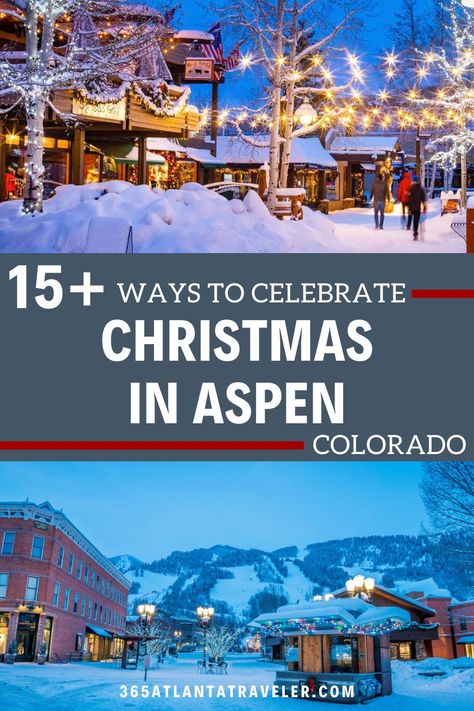 Aspen Colorado Winter, Vail Ski Resort, Colorado Christmas, Aspen Mountain, Christmas Destinations, Holiday Travel Destinations, Colorado Winter, Ski Town, A White Christmas