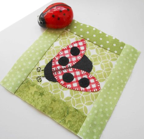 Ladybug Quilt, Bug Quilt, Ladybug Pillow, Mug Rug Pattern, Butterfly Quilt Pattern, Red Brolly, Mug Rug Patterns, Butterfly Quilt, Spring Quilts