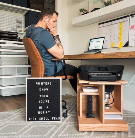 Under Desk Printer Stand, Printer Cabinet, Printer Cart, Tiny Home Office, Small Printer, Bedroom Cabinet, Internet Router, Mobile Printer, Office Gadgets