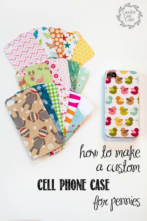 How to Make a Custom Cell Phone Case for Pennies | CreativeCainCabin.com- what a cool and fun idea! Cell Phone Cases Diy, Kids Cell Phone, Cell Phone Store, Phone Case Store, Free Cell Phone, Phone Deals, Cell Phone Repair, Cell Phone Covers, Cell Phone Case