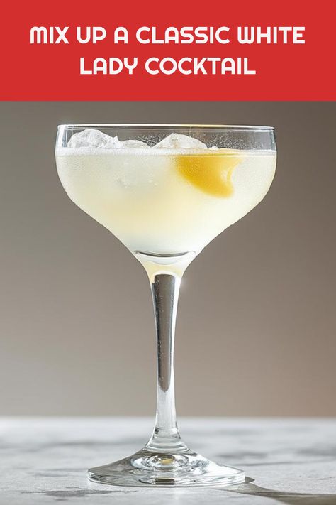 Ready for a delightful cocktail that brings the charm of the 1920s right to your glass? The White Lady cocktail, made with gin, tangy citrus, and a touch of sweetness, offers a perfect blend of refreshment and sophistication. This easy cocktail recipe is not only delicious but also has a rich history worth exploring. Whether you're hosting a party or unwinding after a long day, this elegant drink will wow your friends and family. Share the joy of mixology and create your own version of this classic drink today! Gin Lemon Cocktail, White Lady Cocktail, Clover Club Cocktail, Bramble Cocktail, Gimlet Cocktail, Cocktail Experience, Ginger Cocktails, Lemon Cocktail, Gin Sour