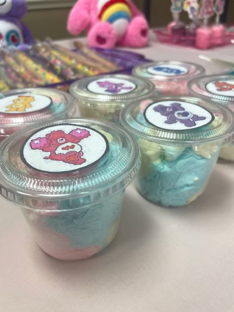 Care Bear Centerpiece Ideas, Care Bears Treat Table, Care Bears Dessert Table, Carebear Centerpiece Ideas, Carebear 1st Birthday Outfit, Care Bear Backdrop Ideas, Carebear Party Favors, Care Bear Food Ideas, Care Bears Party Theme